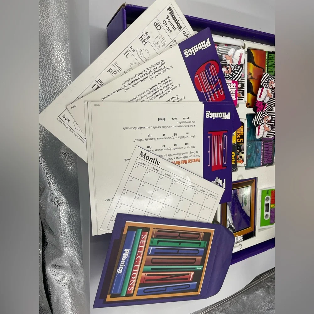 VTG Vintage 90s The Phonics Game VHS/Cassette Tapes Educational Series